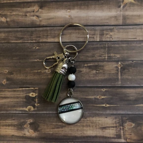 Costa Rica Escape Key Chain Purse Clip Earrings Tassel Color Street Retired - Picture 3 of 3